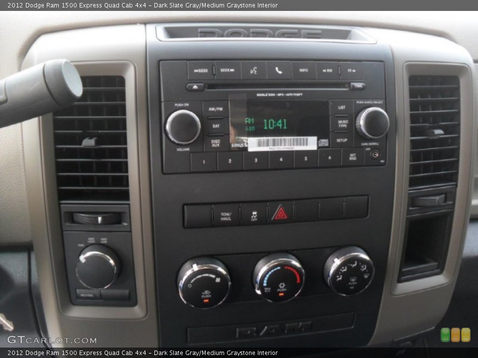 Dark Slate Gray/Medium Graystone Interior Controls for the 2012 Dodge Ram 1500 Express Quad Cab 4x4 #56821522