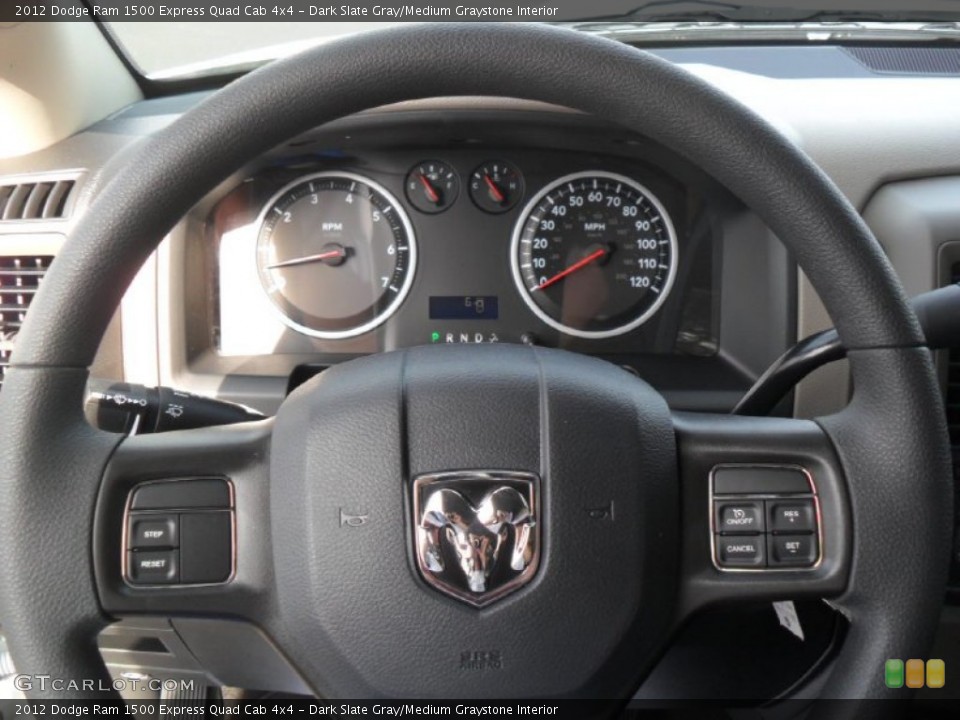 Dark Slate Gray/Medium Graystone Interior Steering Wheel for the 2012 Dodge Ram 1500 Express Quad Cab 4x4 #56821528