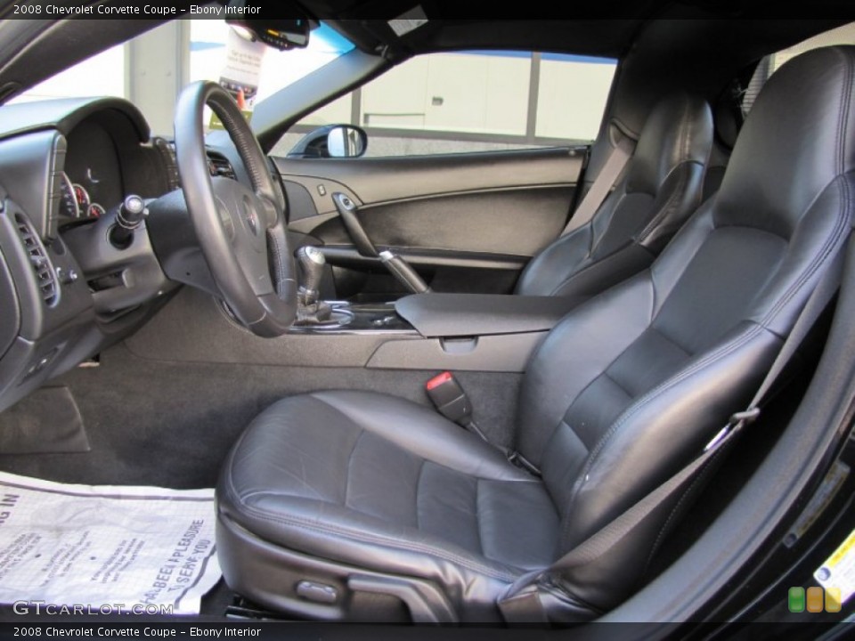 Ebony Interior Photo for the 2008 Chevrolet Corvette Coupe #56826256