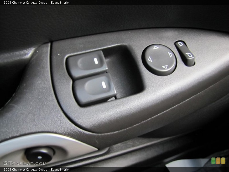 Ebony Interior Controls for the 2008 Chevrolet Corvette Coupe #56826271
