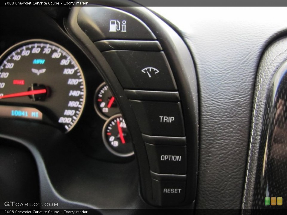 Ebony Interior Controls for the 2008 Chevrolet Corvette Coupe #56826277