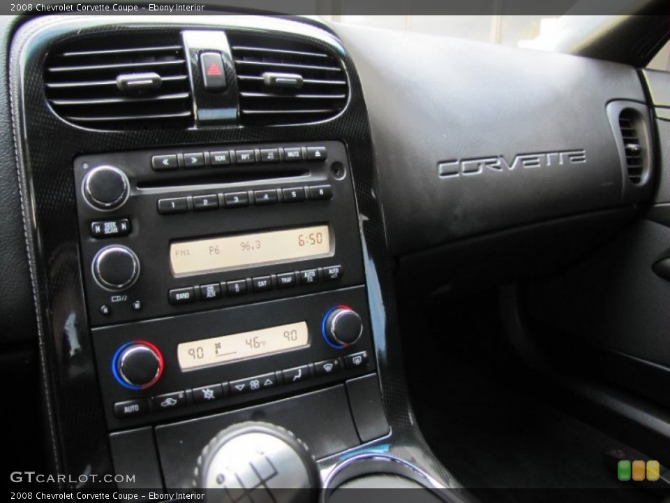 Ebony Interior Controls for the 2008 Chevrolet Corvette Coupe #56826280