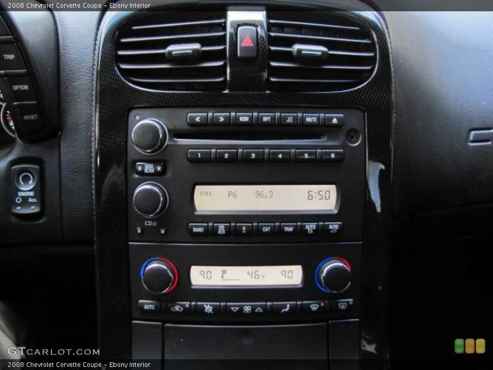 Ebony Interior Controls for the 2008 Chevrolet Corvette Coupe #56826283