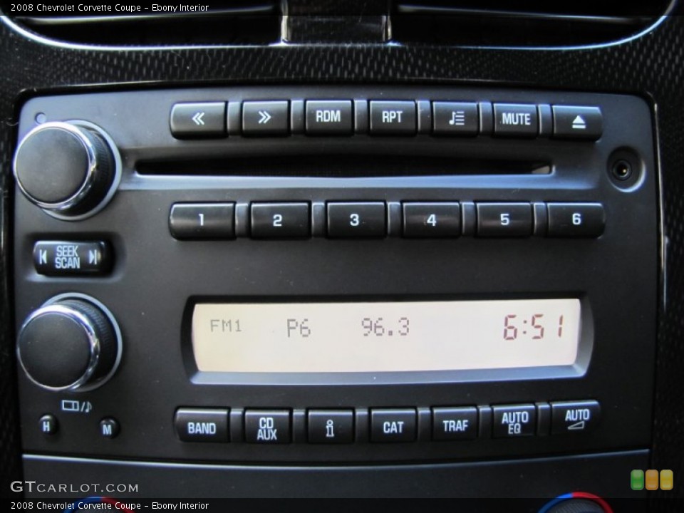 Ebony Interior Audio System for the 2008 Chevrolet Corvette Coupe #56826286