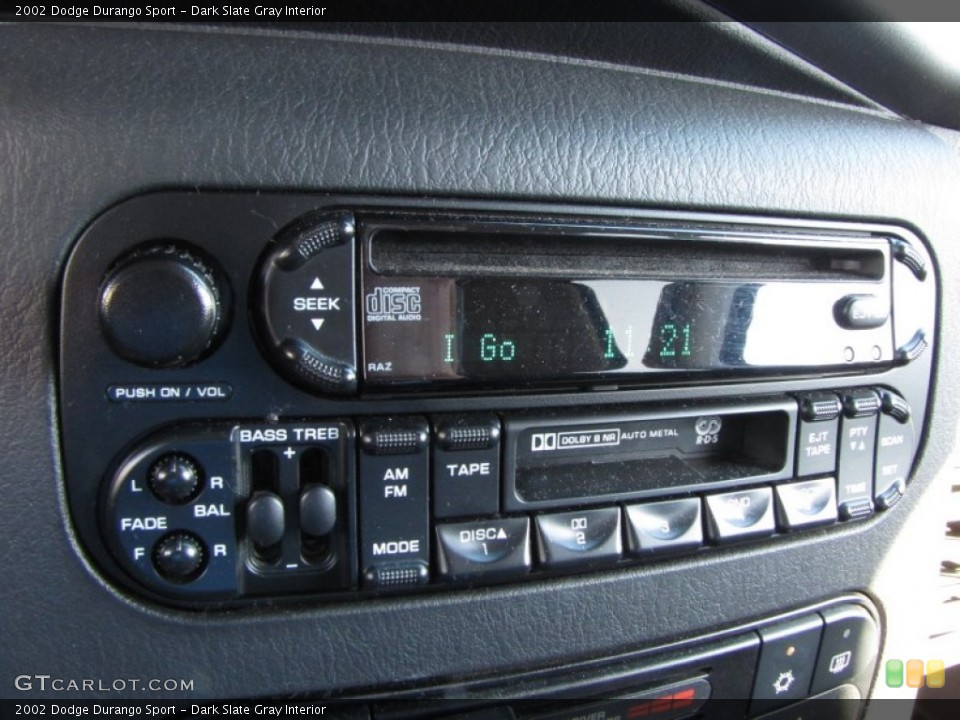 Dark Slate Gray Interior Controls for the 2002 Dodge Durango Sport #56829296