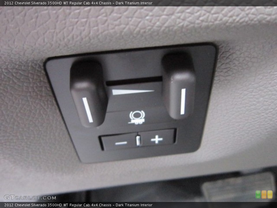 Dark Titanium Interior Controls for the 2012 Chevrolet Silverado 3500HD WT Regular Cab 4x4 Chassis #56830277