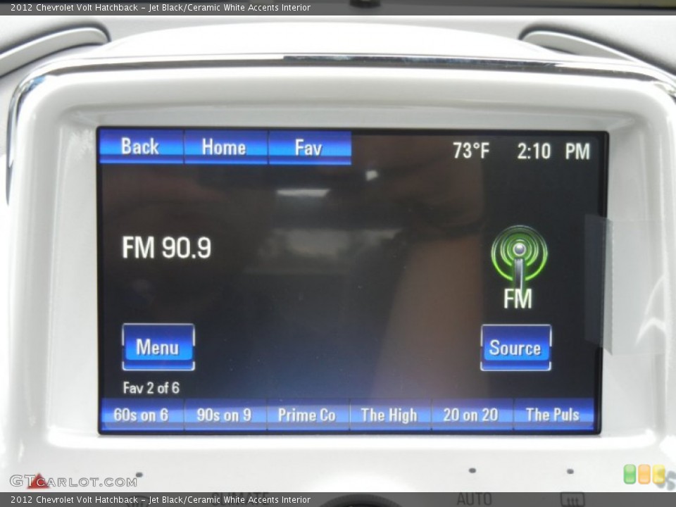 Jet Black/Ceramic White Accents Interior Audio System for the 2012 Chevrolet Volt Hatchback #56833034