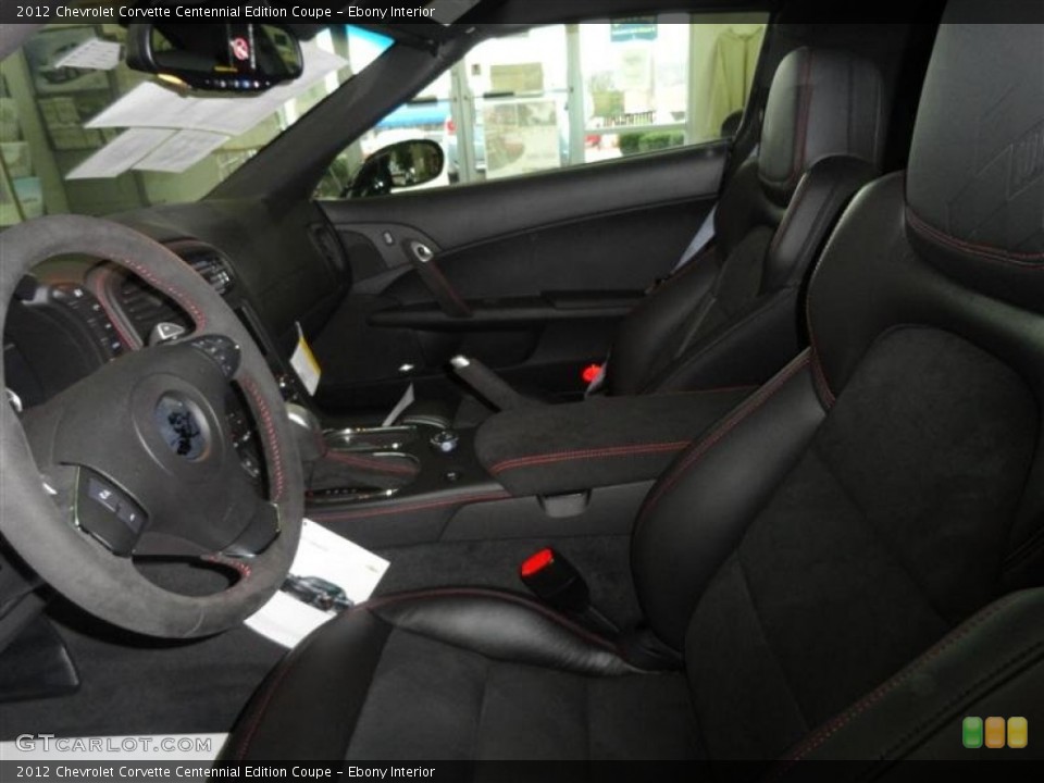 Ebony Interior Photo for the 2012 Chevrolet Corvette Centennial Edition Coupe #56833680