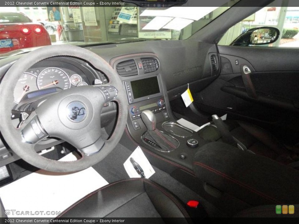 Ebony Interior Dashboard for the 2012 Chevrolet Corvette Centennial Edition Coupe #56833688