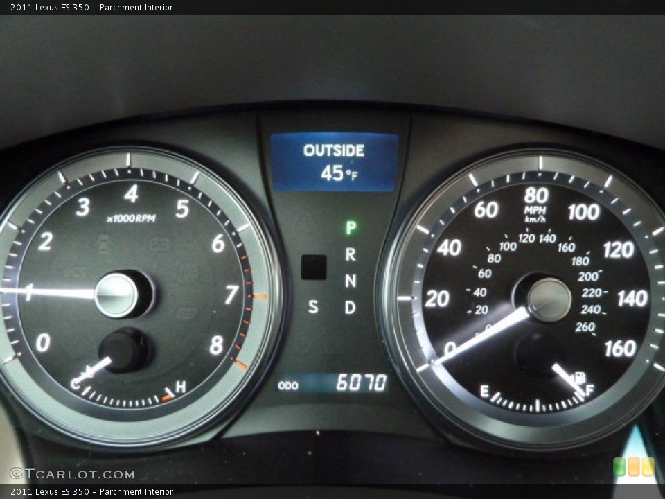 Parchment Interior Gauges for the 2011 Lexus ES 350 #56833834