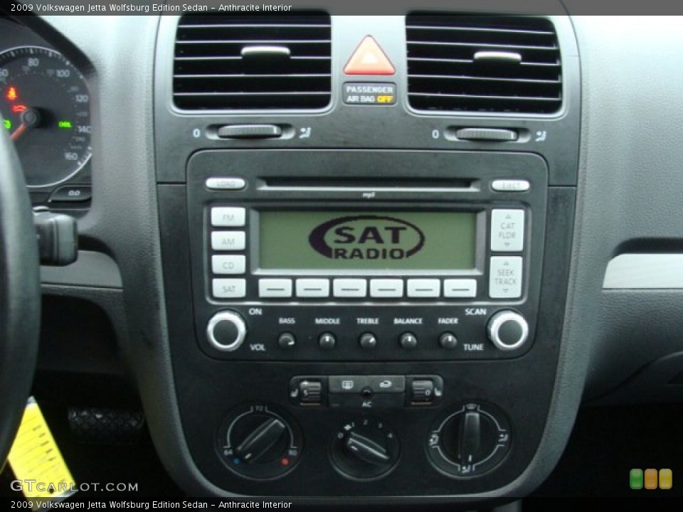 Anthracite Interior Controls for the 2009 Volkswagen Jetta Wolfsburg Edition Sedan #56833997