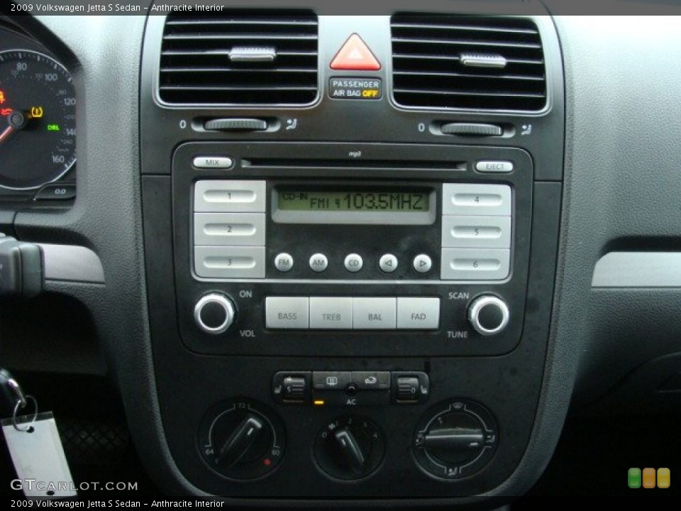 Anthracite Interior Controls for the 2009 Volkswagen Jetta S Sedan #56834129