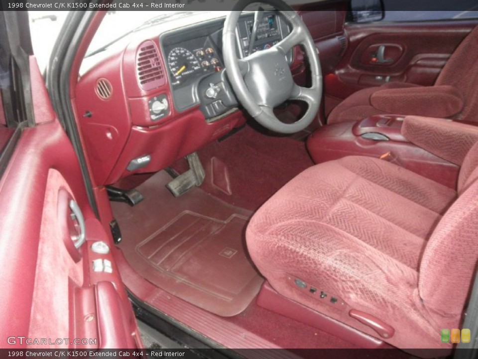 Red Interior Prime Interior for the 1998 Chevrolet C/K K1500 Extended Cab 4x4 #56834438