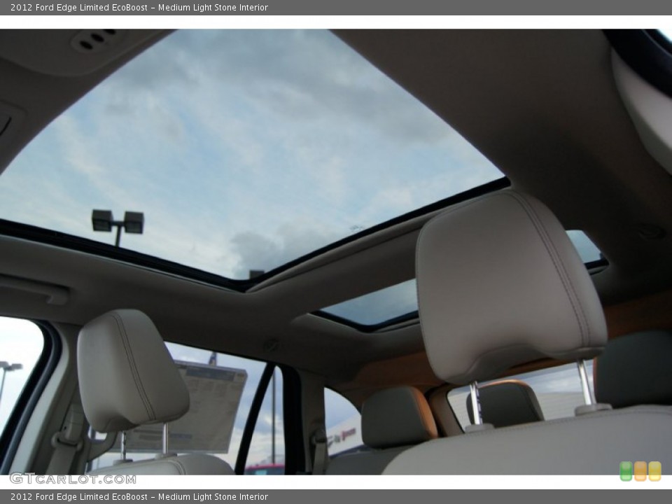 Medium Light Stone Interior Sunroof for the 2012 Ford Edge Limited EcoBoost #56838179