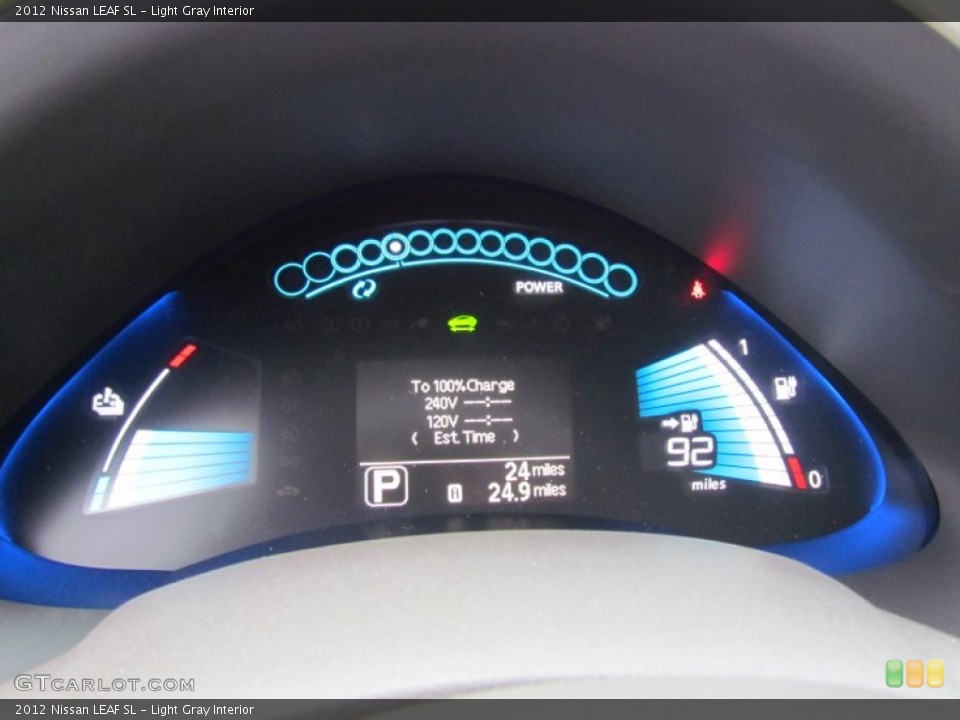Light Gray Interior Gauges for the 2012 Nissan LEAF SL #56838600