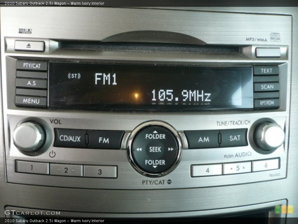 Warm Ivory Interior Audio System for the 2010 Subaru Outback 2.5i Wagon #56839296