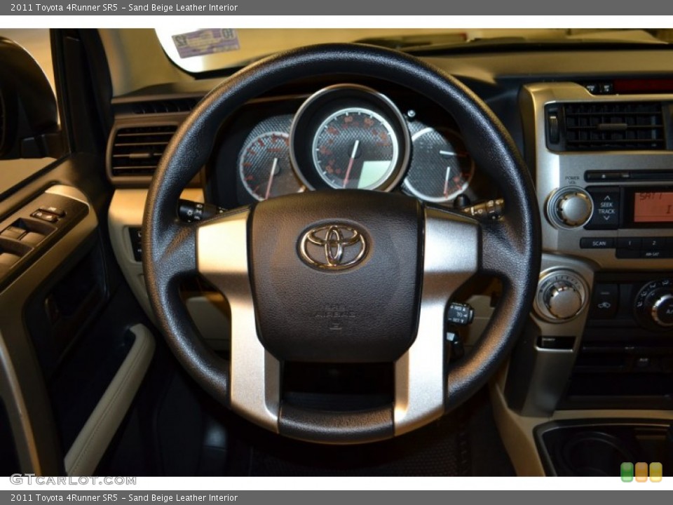 Sand Beige Leather Interior Steering Wheel for the 2011 Toyota 4Runner SR5 #56842046