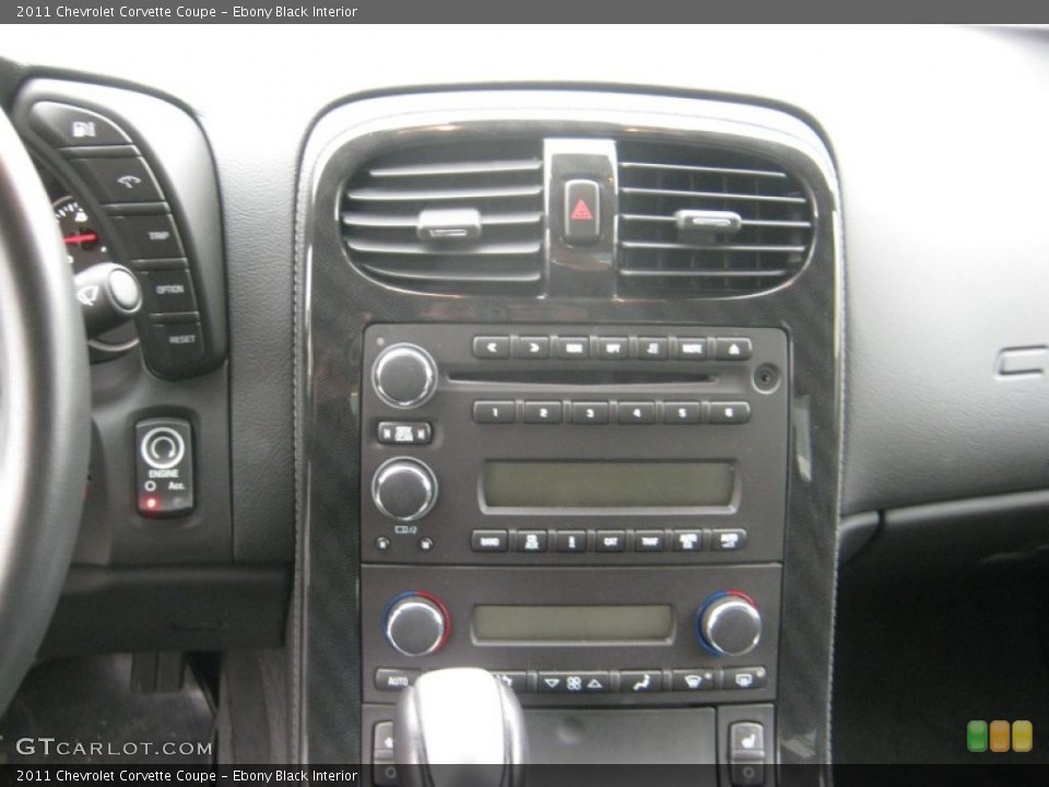 Ebony Black Interior Controls for the 2011 Chevrolet Corvette Coupe #56843753