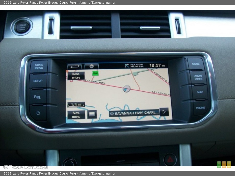 Almond/Espresso Interior Navigation for the 2012 Land Rover Range Rover Evoque Coupe Pure #56844185