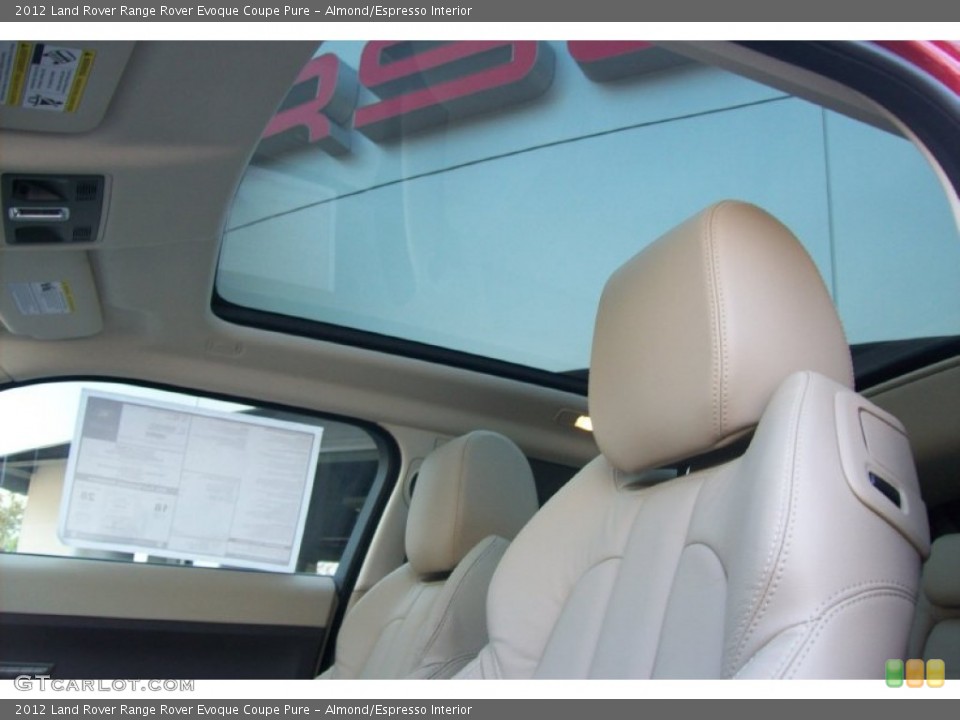 Almond/Espresso Interior Sunroof for the 2012 Land Rover Range Rover Evoque Coupe Pure #56844245