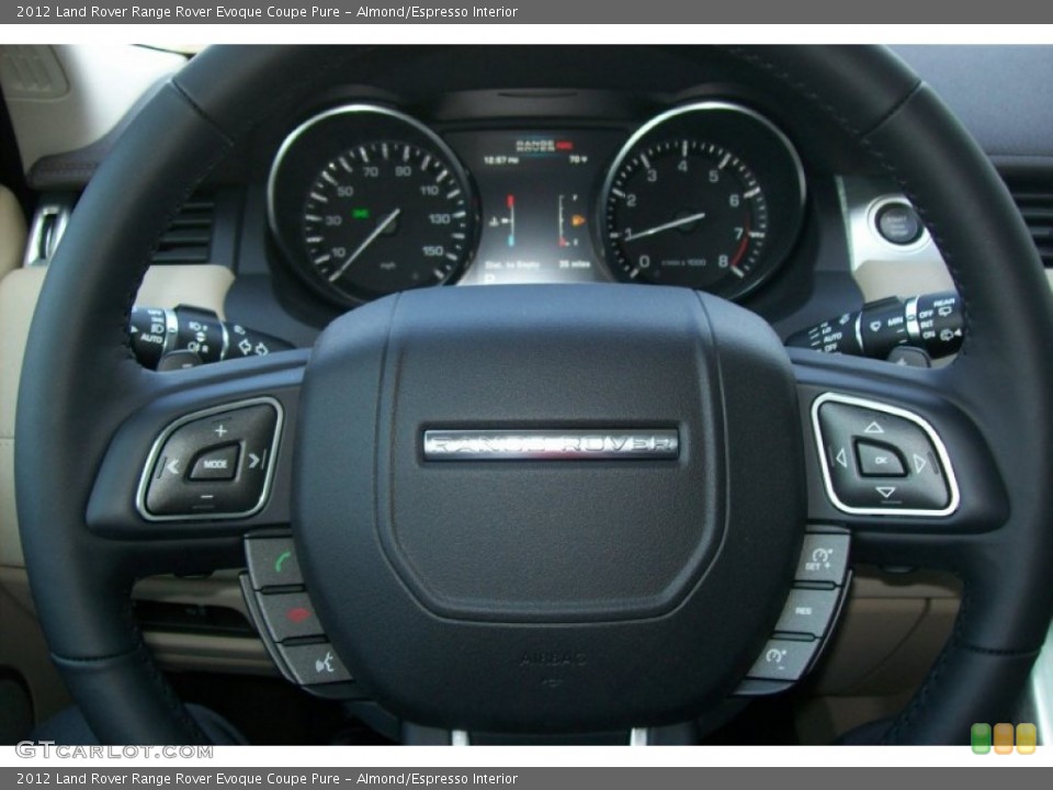 Almond/Espresso Interior Steering Wheel for the 2012 Land Rover Range Rover Evoque Coupe Pure #56844302