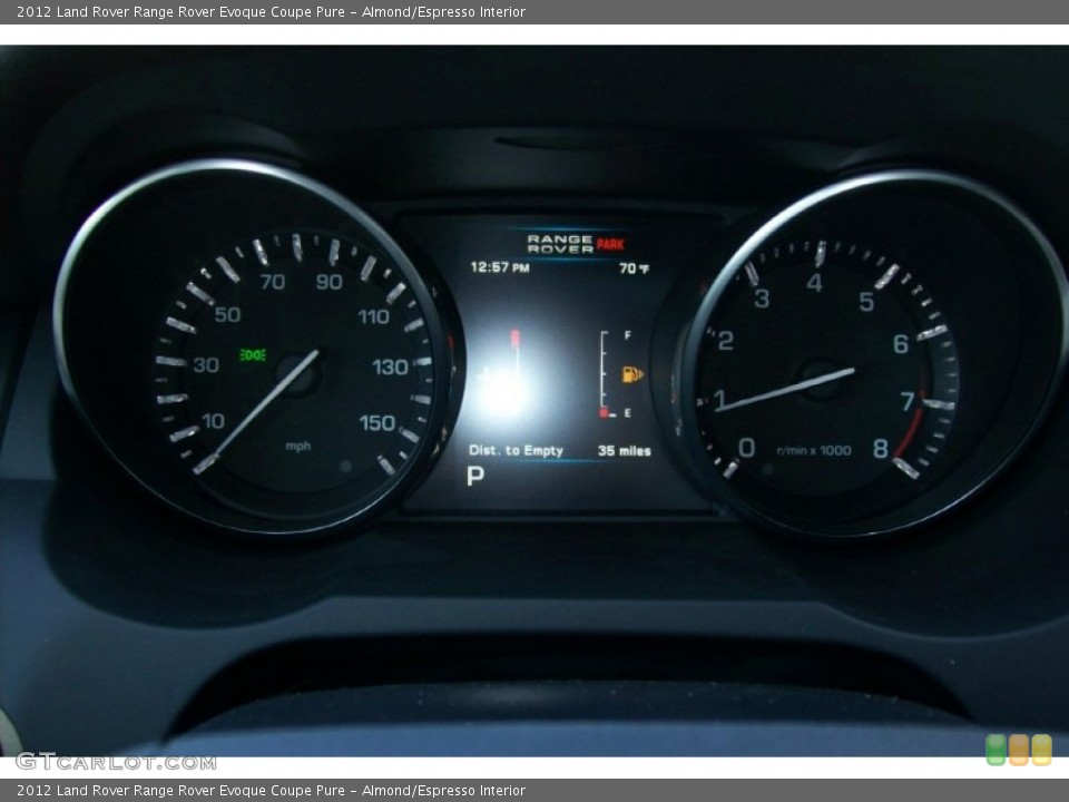 Almond/Espresso Interior Gauges for the 2012 Land Rover Range Rover Evoque Coupe Pure #56844309