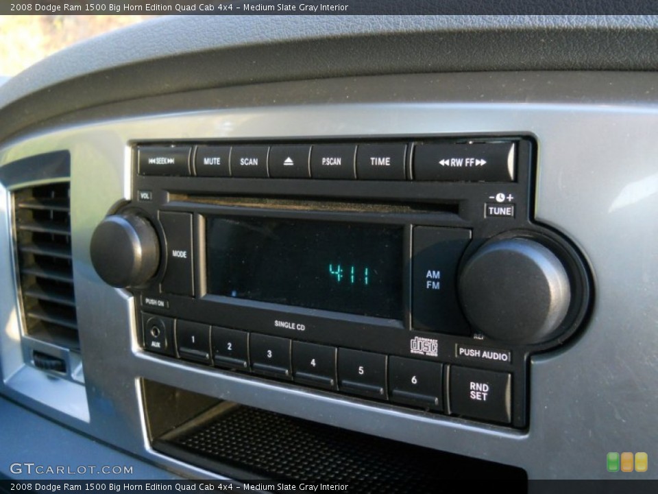 Medium Slate Gray Interior Audio System for the 2008 Dodge Ram 1500 Big Horn Edition Quad Cab 4x4 #56845913