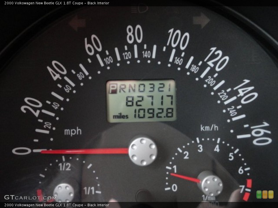 Black Interior Gauges for the 2000 Volkswagen New Beetle GLX 1.8T Coupe #56848094