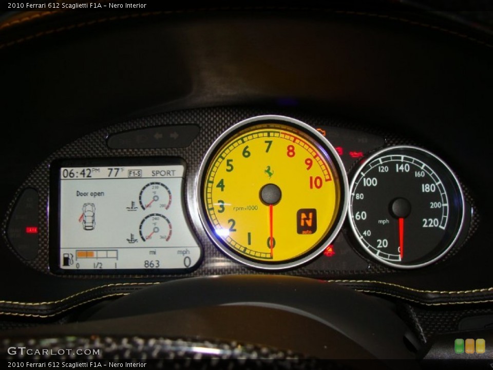 Nero Interior Gauges for the 2010 Ferrari 612 Scaglietti F1A #56848243