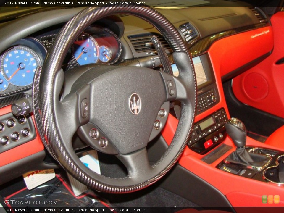 Rosso Corallo Interior Steering Wheel for the 2012 Maserati GranTurismo Convertible GranCabrio Sport #56848724