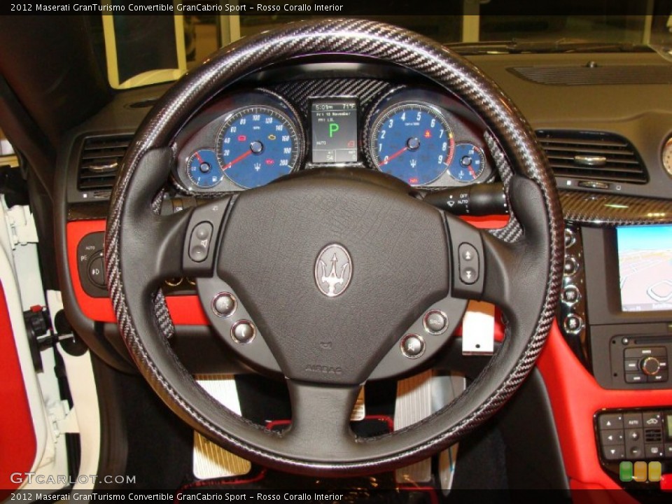 Rosso Corallo Interior Steering Wheel for the 2012 Maserati GranTurismo Convertible GranCabrio Sport #56848742