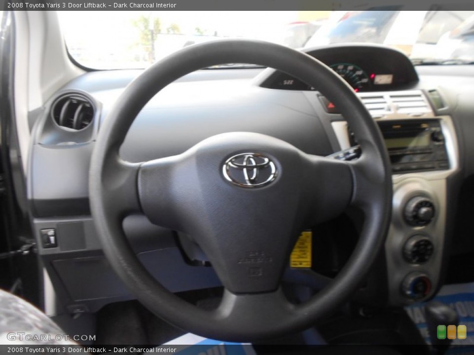 Dark Charcoal Interior Steering Wheel for the 2008 Toyota Yaris 3 Door Liftback #56848751
