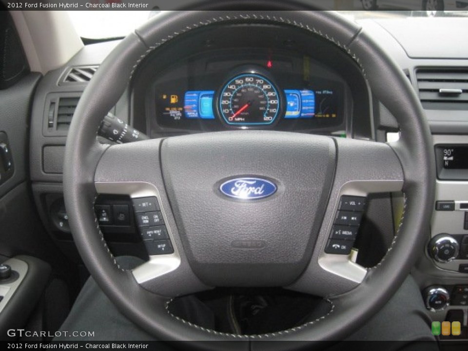 Charcoal Black Interior Steering Wheel for the 2012 Ford Fusion Hybrid #56849129
