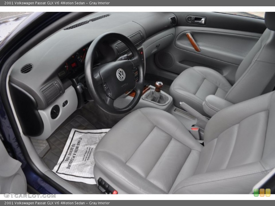 Gray Interior Photo for the 2001 Volkswagen Passat GLX V6 4Motion Sedan #56850218
