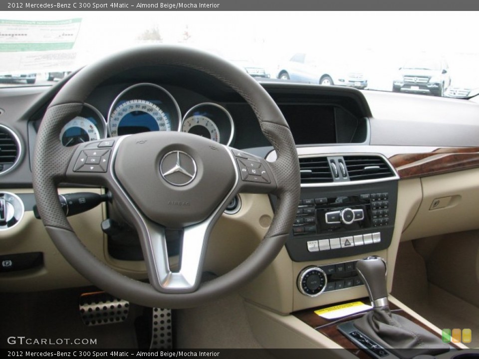 Almond Beige/Mocha Interior Dashboard for the 2012 Mercedes-Benz C 300 Sport 4Matic #56855432