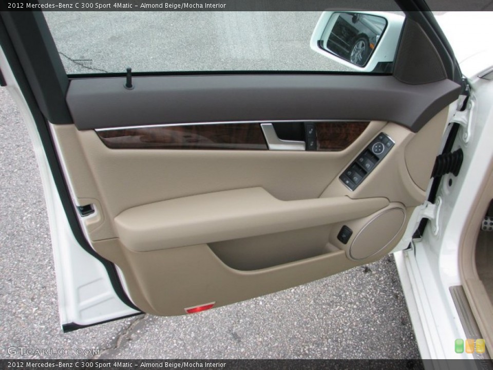 Almond Beige/Mocha Interior Door Panel for the 2012 Mercedes-Benz C 300 Sport 4Matic #56855822