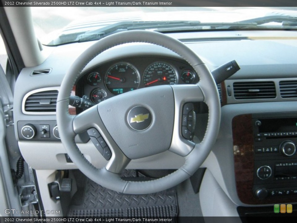 Light Titanium/Dark Titanium Interior Steering Wheel for the 2012 Chevrolet Silverado 2500HD LTZ Crew Cab 4x4 #56855870