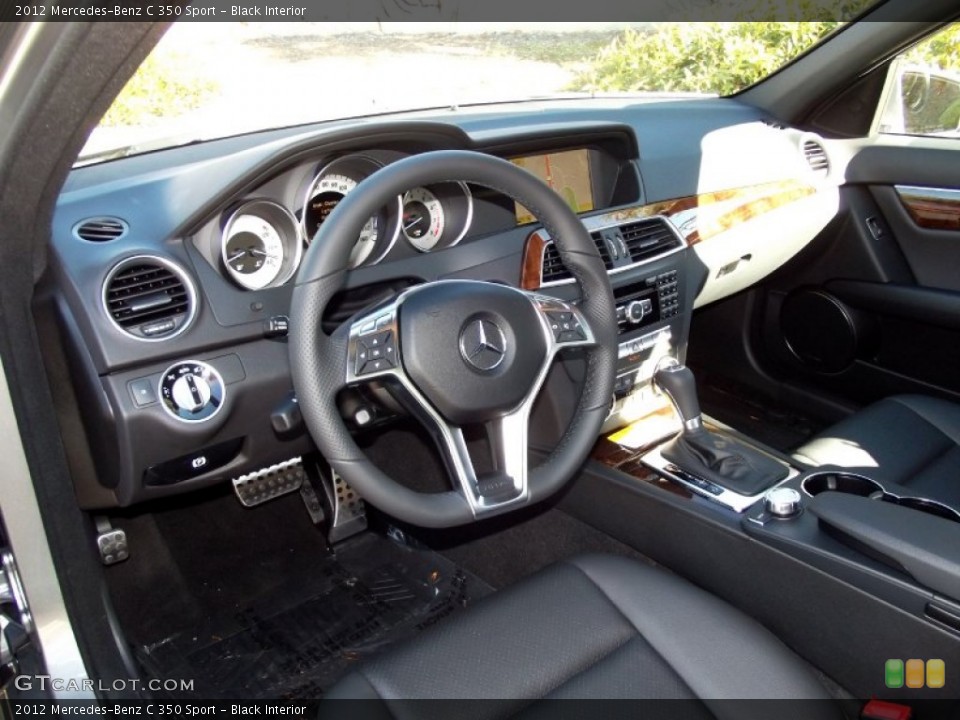 Black Interior Dashboard for the 2012 Mercedes-Benz C 350 Sport #56856319