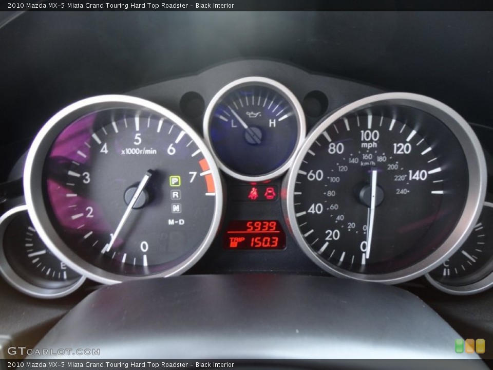Black Interior Gauges for the 2010 Mazda MX-5 Miata Grand Touring Hard Top Roadster #56856797