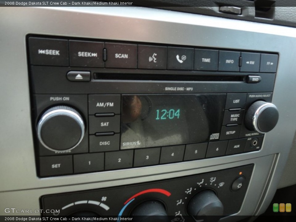 Dark Khaki/Medium Khaki Interior Audio System for the 2008 Dodge Dakota SLT Crew Cab #56857274