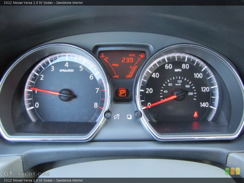 Sandstone Interior Gauges for the 2012 Nissan Versa 1.6 SV Sedan #56859062