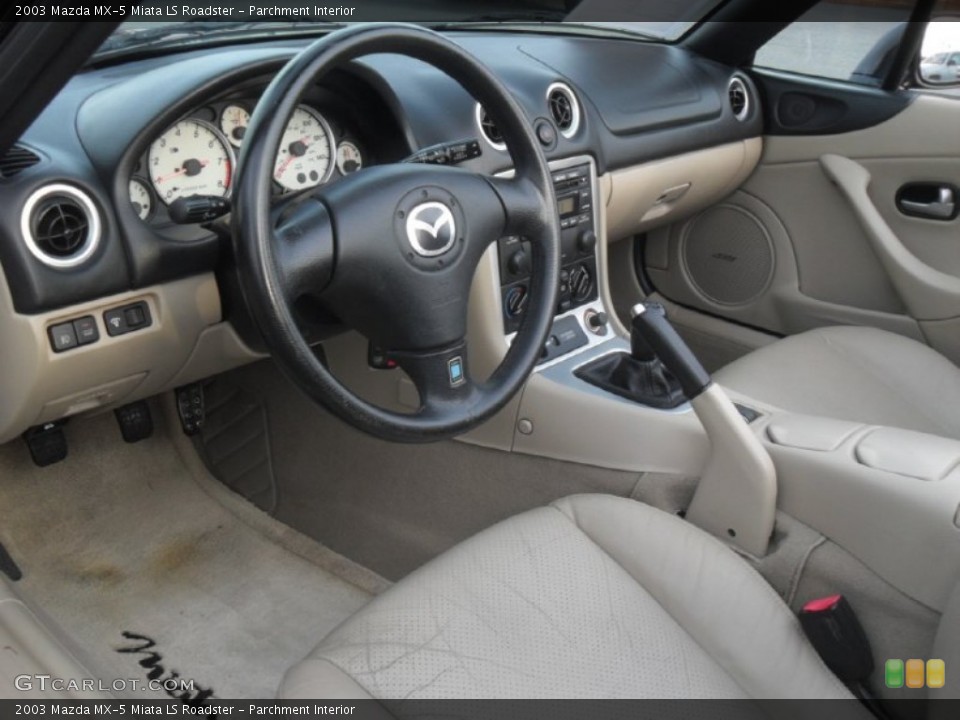 Parchment Interior Prime Interior for the 2003 Mazda MX-5 Miata LS Roadster #56859710