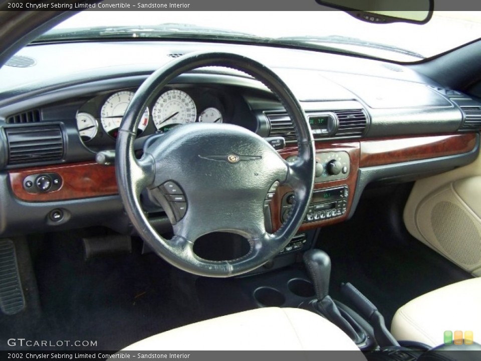 Sandstone Interior Dashboard for the 2002 Chrysler Sebring Limited Convertible #56860367