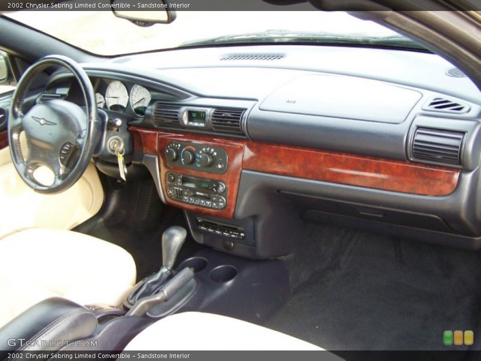 Sandstone Interior Dashboard for the 2002 Chrysler Sebring Limited Convertible #56860391