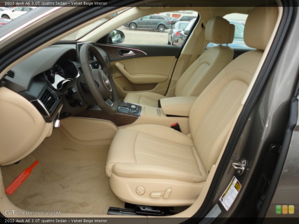 Velvet Beige Interior Photo for the 2012 Audi A6 3.0T quattro Sedan #56860526