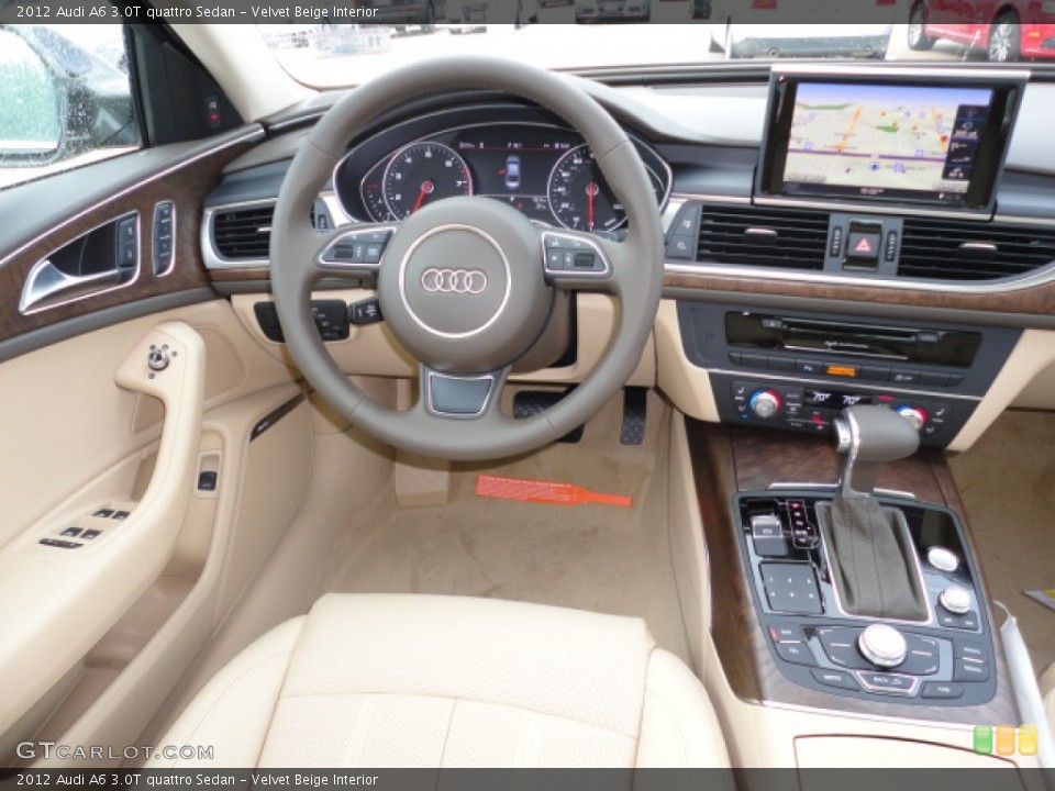 Velvet Beige Interior Dashboard for the 2012 Audi A6 3.0T quattro Sedan #56860544