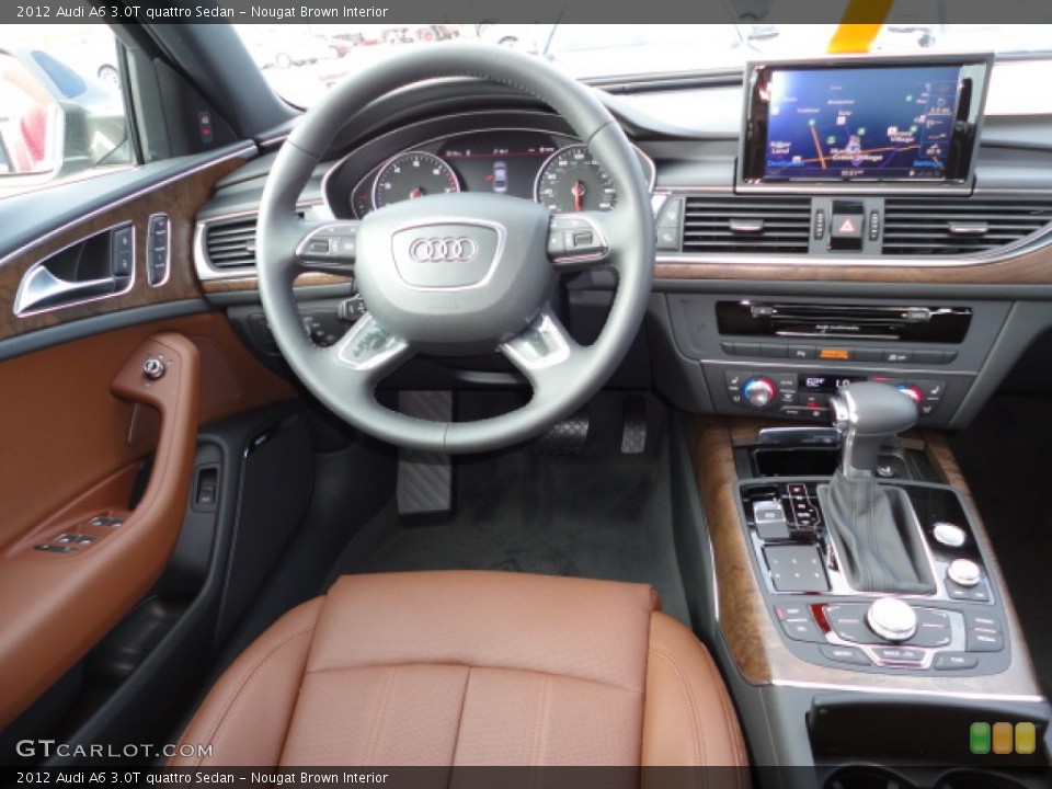 Nougat Brown Interior Dashboard for the 2012 Audi A6 3.0T quattro Sedan #56860616