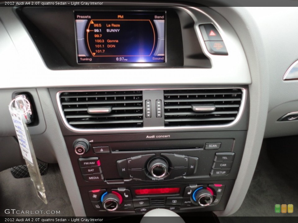 Light Gray Interior Controls for the 2012 Audi A4 2.0T quattro Sedan #56861405