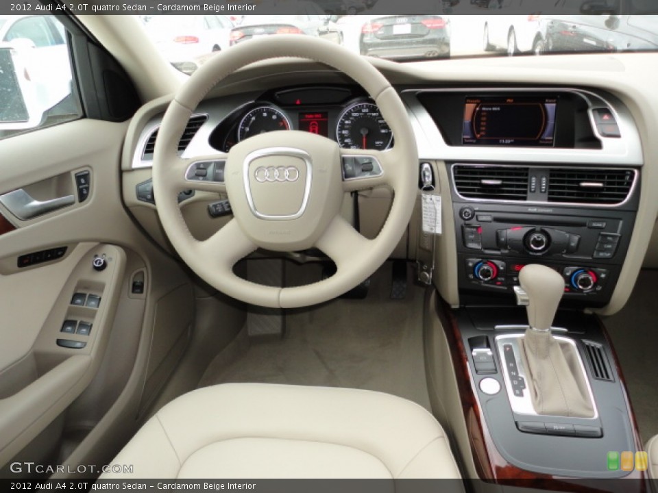Cardamom Beige Interior Dashboard for the 2012 Audi A4 2.0T quattro Sedan #56861462