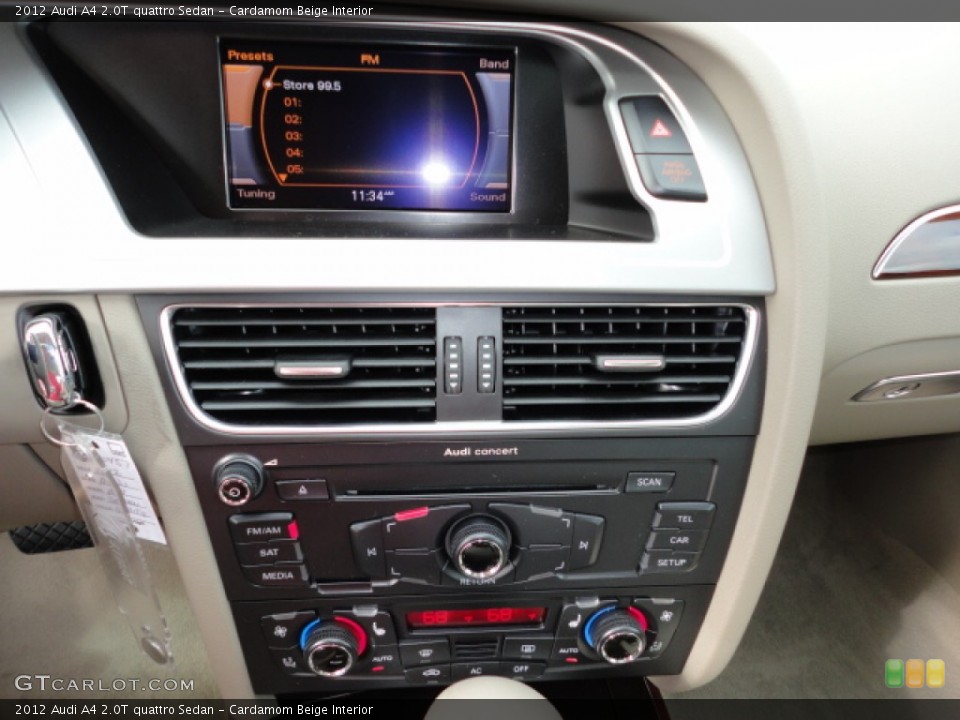 Cardamom Beige Interior Controls for the 2012 Audi A4 2.0T quattro Sedan #56861480